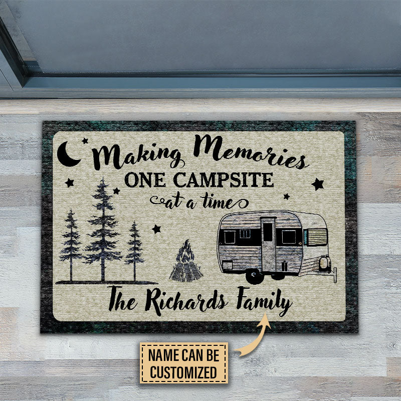 Personalized Camping One Campsite Customized Doormat