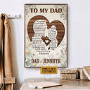 Personalized Dad Gift From Daughter To My Dad Custom Poster