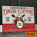 Personalized Drum Lounge Play Hard Play Loud Customized Poster & Canvas