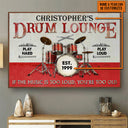 Personalized Drum Lounge Play Hard Play Loud Customized Poster & Canvas