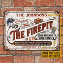 Personalized Firepit Grilling Red Listen To The Good Music Custom Classic Metal Signs