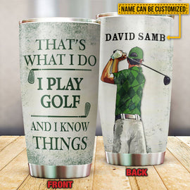 Personalized Golf I Play Golf Customized Tumbler