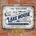 Personalized Lake House Life Is Better At The Lake Customized Classic Metal Signs