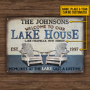 Personalized Lake Memories At The Lake Customized Classic Metal Signs