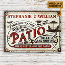 Personalized Patio Grilling Life Is Better Custom Classic Metal Signs