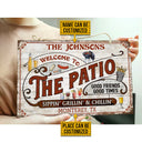 Personalized Patio Grilling Red Sippin Grillin Custom Wood Rectangle Sign