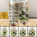 Personalized Soccer Dad And Child Thank You Custom Kids Custom Tumbler