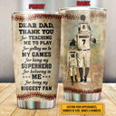 Personalized Baseball Dad And Child Thank You Custom Child Customized Tumbler