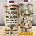 Personalized Baseball Mom And Child Thank You Custom Tumbler