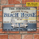 Personalized Beach House Life Is Better Custom Classic Metal Signs