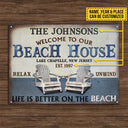 Personalized Beach House Life Is Better Custom Classic Metal Signs