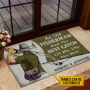 Personalized Fishing Old Couple The Best Catch Live Here Customized Doormat