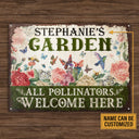 Personalized Garden Pollinators Welcome Here Customized Classic Metal Signs