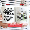 Personalized Soccer Dad And Child Best Dad Ever Custom Mug