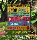 Personalized Swimming Welcome To Our Pool Customized Flag