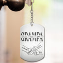 Dad Grandpa We Love You Fist Bump - Gift For Father, Grandfather - Personalized Aluminum Keychain