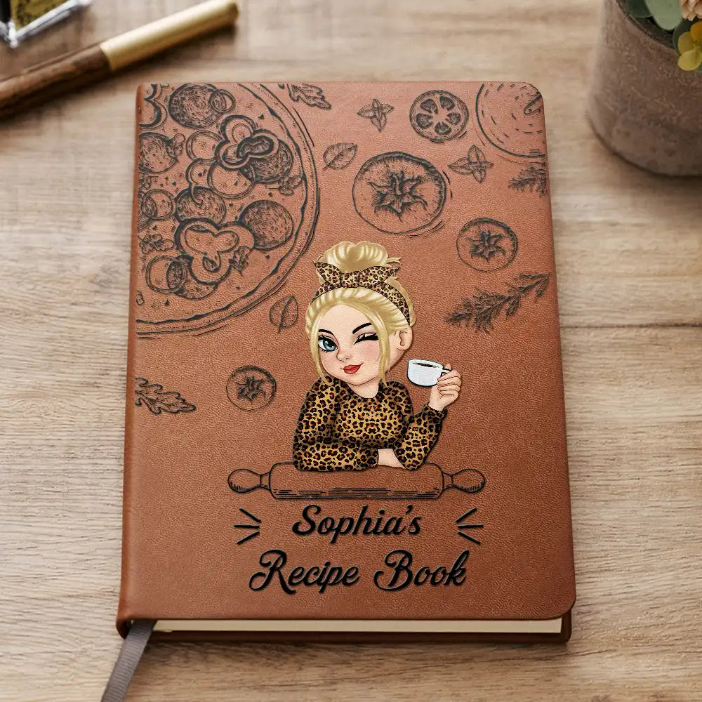 Family Recipe Cookbook - Personalized Leather Journal