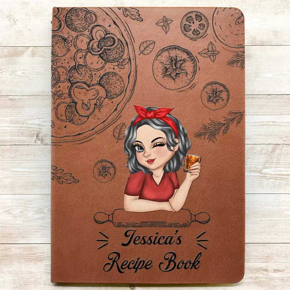 Family Recipe Cookbook - Personalized Leather Journal