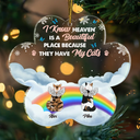 Heaven Is A Beautiful Place Memorial Christmas - Personalized Custom Shaped Acrylic Ornament