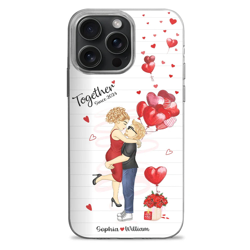 Together Since Couples - Personalized Clear Phone Case