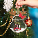 Gift For Kids - Custom Photo Reindeer Baby First Christmas - Personalized 2-Layered Mix Ornament
