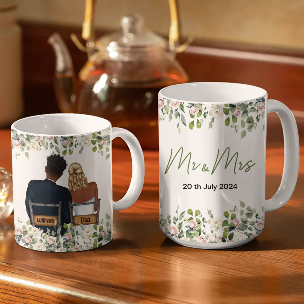 Gift For Couples - Let's Have Coffee Together Couples - Personalized White Edge-to-Edge Mug