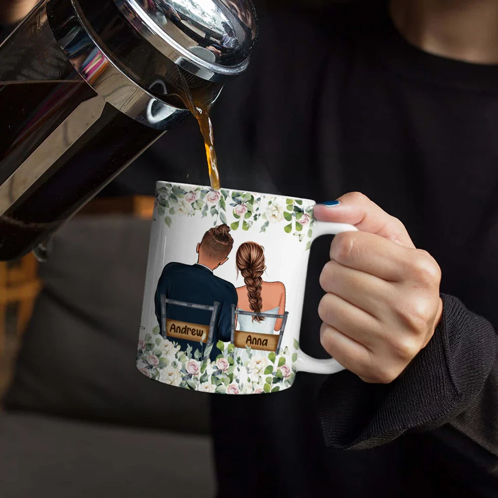 Gift For Couples - Let's Have Coffee Together Couples - Personalized White Edge-to-Edge Mug