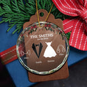 Couple, Pet Couple - Married Couples With Pets - Personalized Circle Glass Ornament