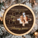 Gift For Couples - Custom Photo I Found My Missing Piece Couples - Personalized 2-Layered Wooden Ornament