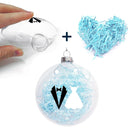 Gift For Couples, Gift For Husband, Gift For Wife - First Christmas As Mr & Mrs Married Couples - Personalized Clear Flat Ball Ornament