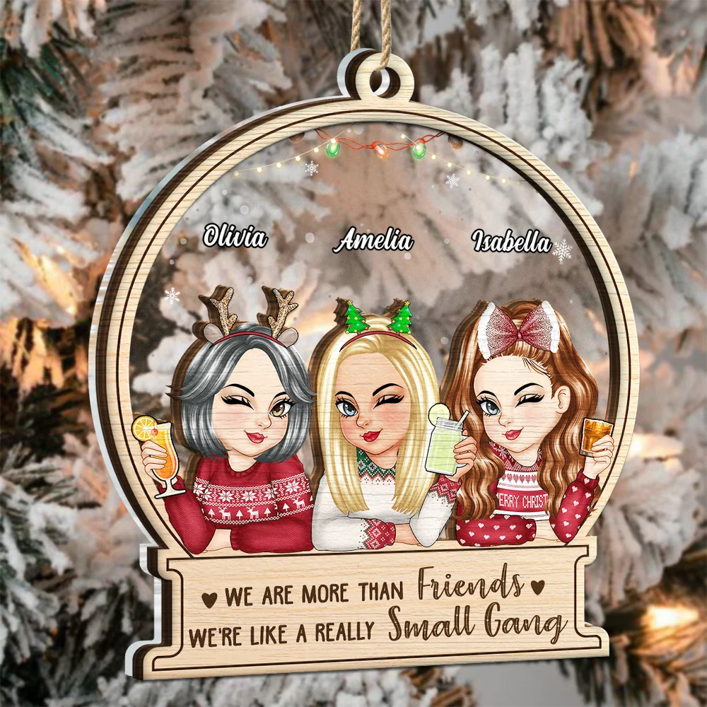 Gift For Bestie - There Is No Greater Gift Than Friendship - Personalized 2-Layered Mix Ornament