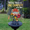 Gift For Couples, Camping, Campsite - Making Memories One Campsite At A Time Camping Couple - Personalized Solar Light
