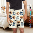 Pet Lovers, Pet Mom, Dog Lovers, Cat Lovers, Pet Dad - Custom Photo Best Dog Mom Dog Dad Cat Dad Cat Mom - Personalized Pajama Shorts