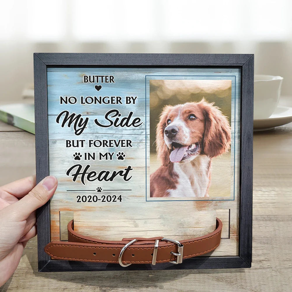 Pet Lovers,Dog Lovers,Cat Lovers,Memorial,Custom Photo - Custom Photo How Lucky I Have Pet Memorial - Personalized Pet Loss Sign, Collar Frame