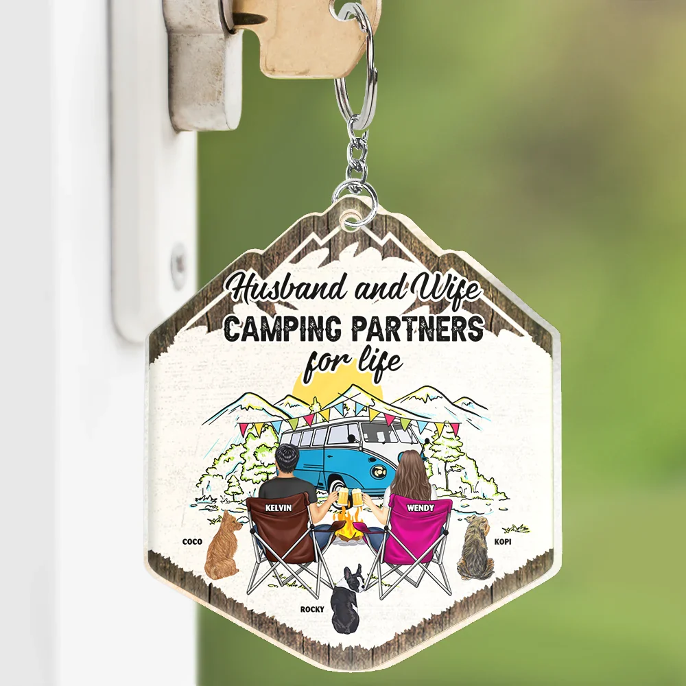 Camping, Campsite - Making Memories One Campsite - Personalized Acrylic Keychain