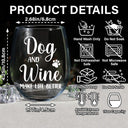 Pet Lovers,Dog Lovers,Cat Lovers,Custom Photo,Funny - Custom Photo Dog & Wine Make Everything - Personalized Stemless Wine Glass