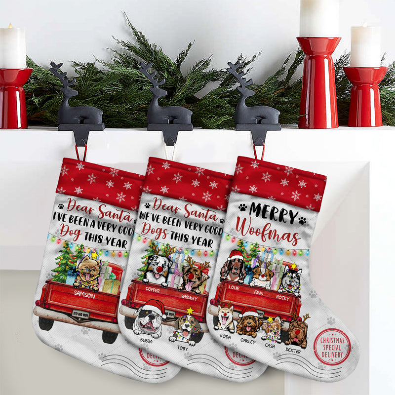 Dear Santa We've Been Very Good Dogs This Year - Gift For Dog Lovers - Personalized Custom Christmas Stocking