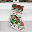 Please Deliver Enclosed Presents To My Best Friends - Christmas Gift For BFF And Sibling - Personalized Custom Christmas Stocking