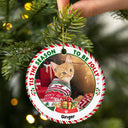 Custom Photo Tis The Season To Be Jolly Dog Cat Christmas - Gift For Dog And Cat Lovers - Personalized Custom Circle Ceramic Ornament