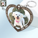 Custom Photo You Are My Favorite Hello And Hardest Goodbye - Memorial Gift For Dog And Cat Lovers - Personalized Custom Heart Shaped Acrylic Keychain