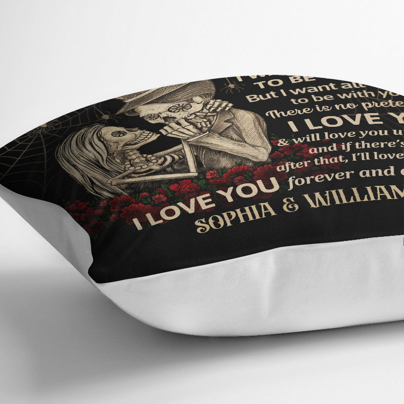 Skeleton Skull Couple The Day I Met You - Personalized Custom Pillow