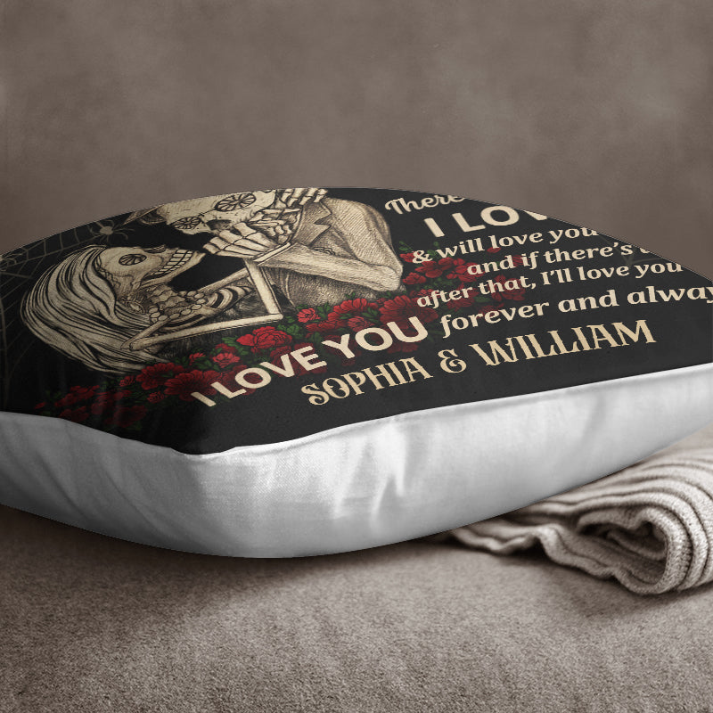 Skeleton Skull Couple The Day I Met You - Personalized Custom Pillow