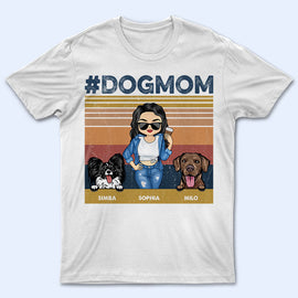 Chibi Girl Dog Mom - Gift For Dog Lovers - Personalized Custom T Shirt