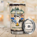 Camping Partners For Life Husband Wife - Couple Gift - Personalized Custom Tumbler