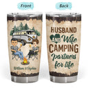 Camping Partners For Life Husband Wife - Couple Gift - Personalized Custom Tumbler