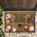 Please Excuse The Mess Our Standards - Birthday, Loving, Funny, Home Decor Gift For Dog, Cat Mom, Dad, Pet Lover, Parent, Grandparent - Personalized Custom Doormat