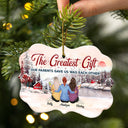 The Greatest Gift Our Parents Gave Us Was Each Other - Christmas Gift For Sibling, Sister, Brother - Personalized Medallion Ceramic Ornament