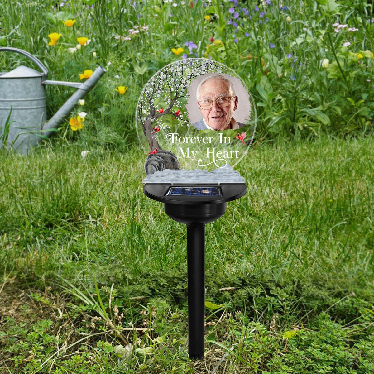 Custom Photo I'm Always With You - Memorial Gift For Family, Friends, Siblings - Personalized Solar Light