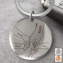 Hand In Hand, I Will Always Protect You - Gift For Mom, Grandma, Nana - Personalized Keyring