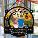 Gift For Couples - You Are My Today And All Of My Tomorrows - Personalized Window Hanging Suncatcher Ornament